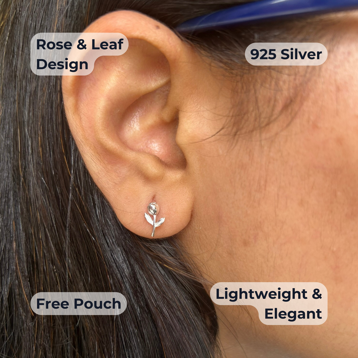 Rosebud Earrings | 925 Sterling Silver