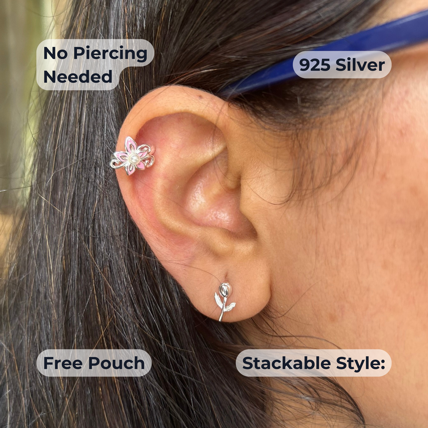Mira Ear Cuff | 925 Sterling Silver