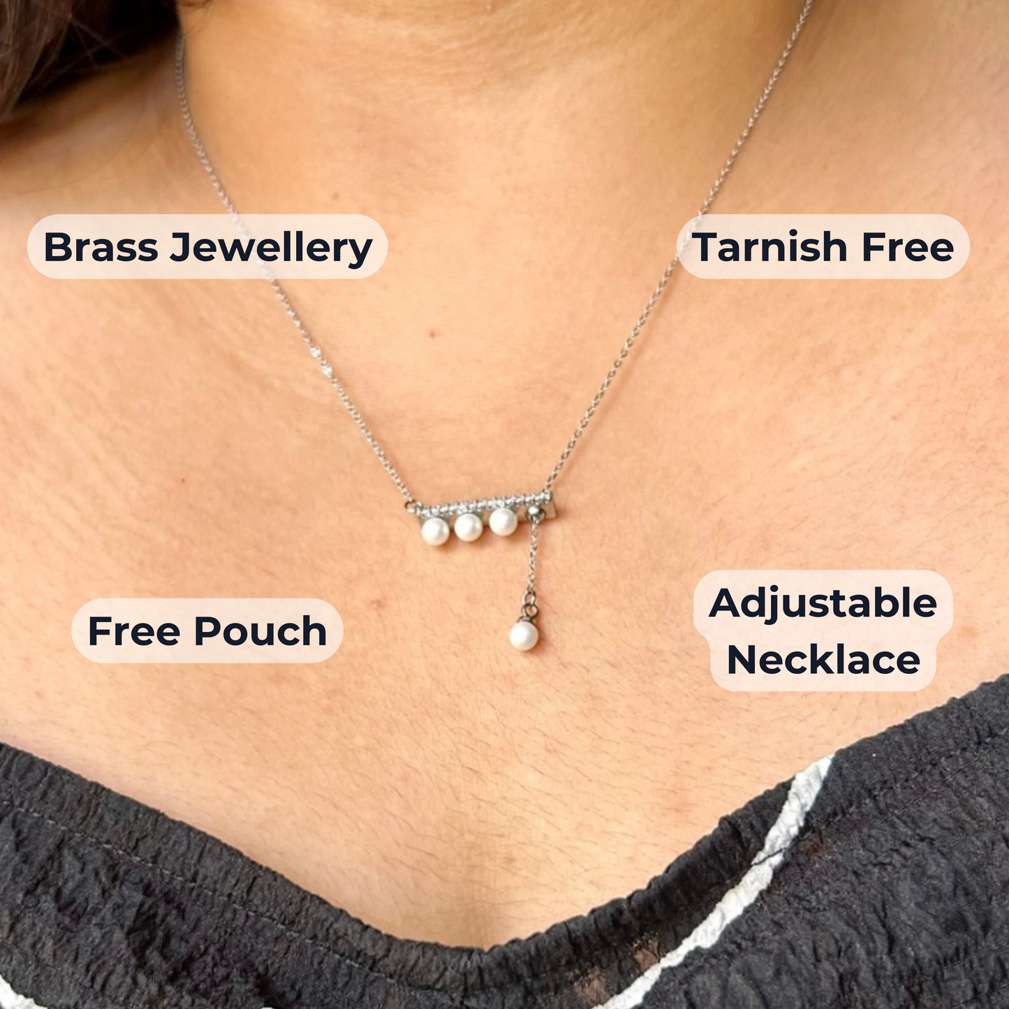 Adjustable Pearl Necklace