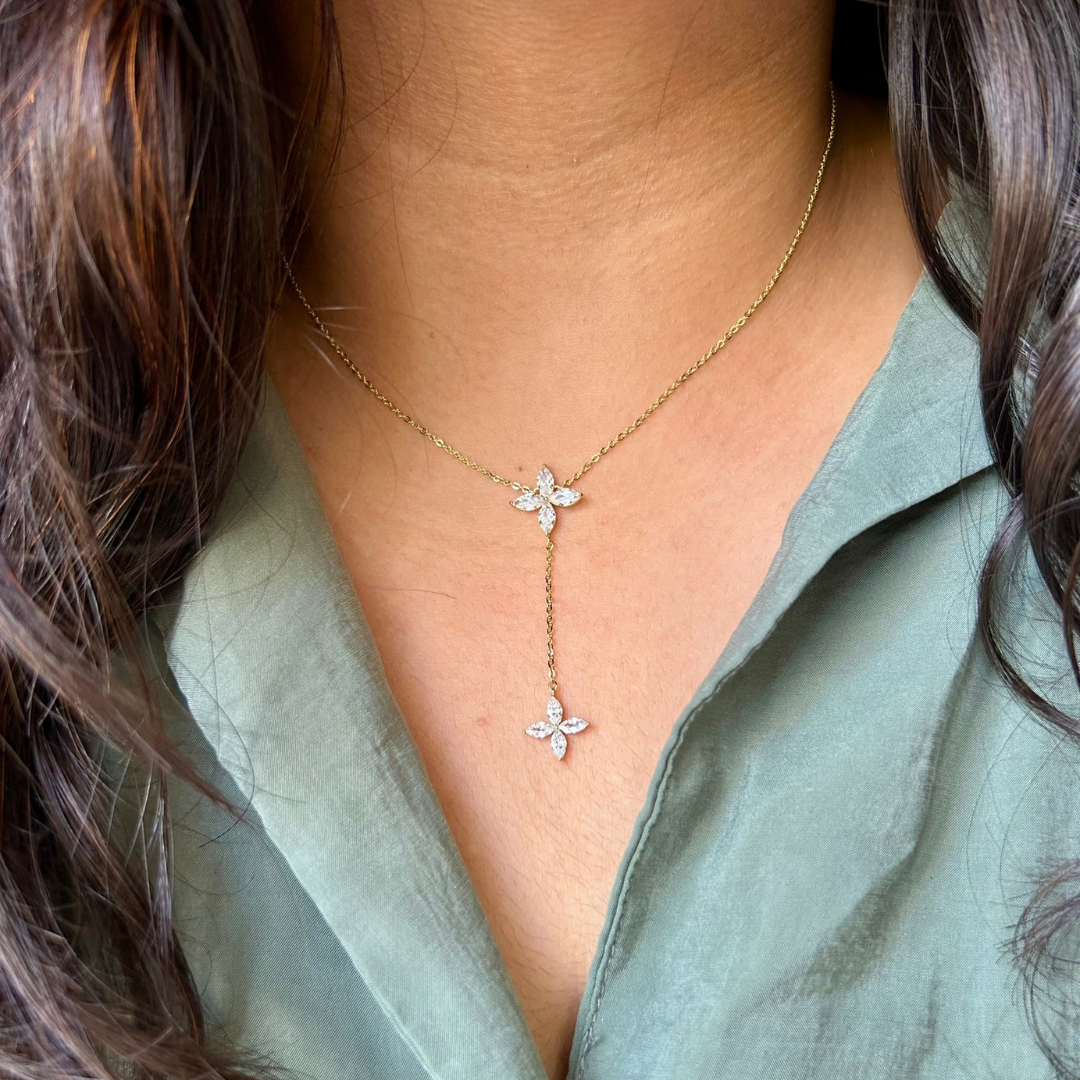 gold plated brass necklace