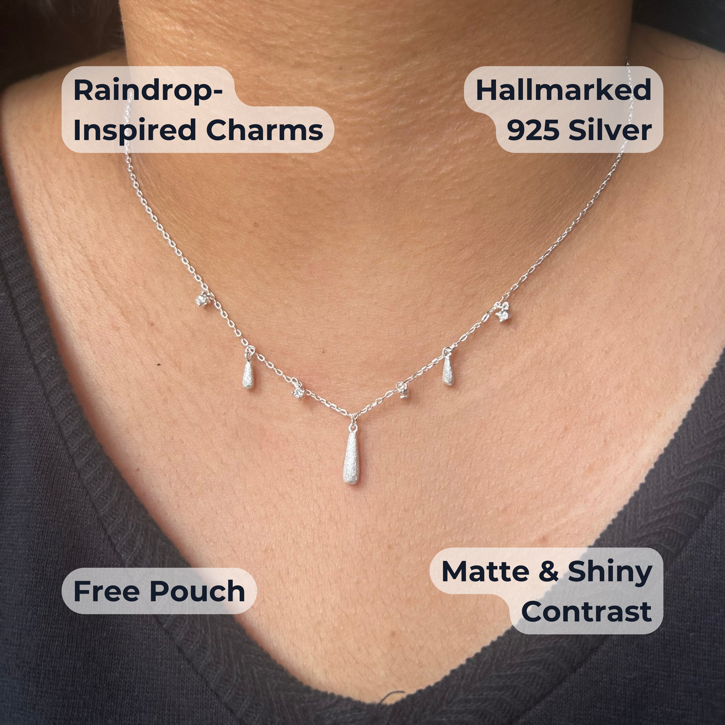 Rain Necklace 925 Sterling Silver