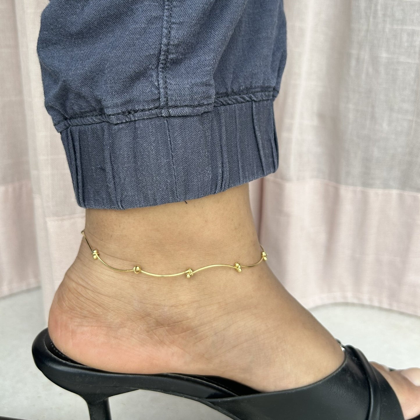 Wave Anklet | 925 Sterling Silver