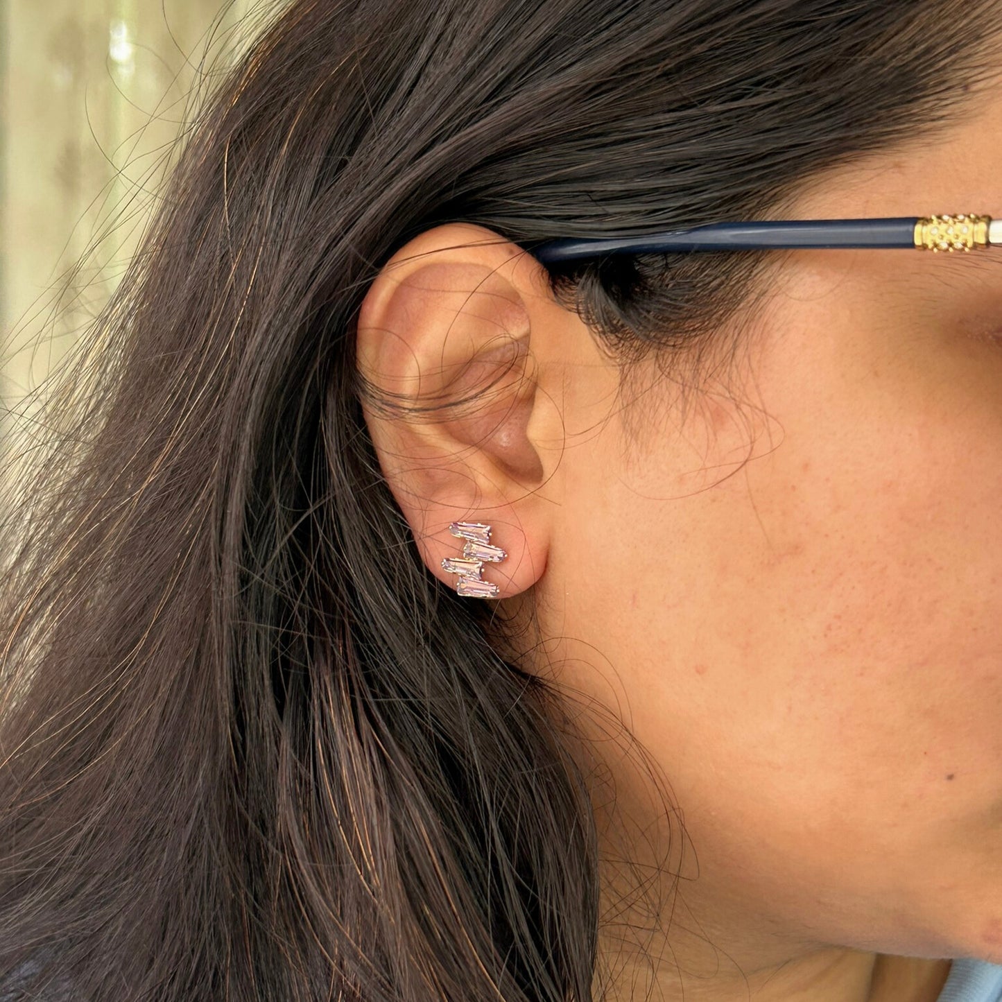 gold plated earrings stud