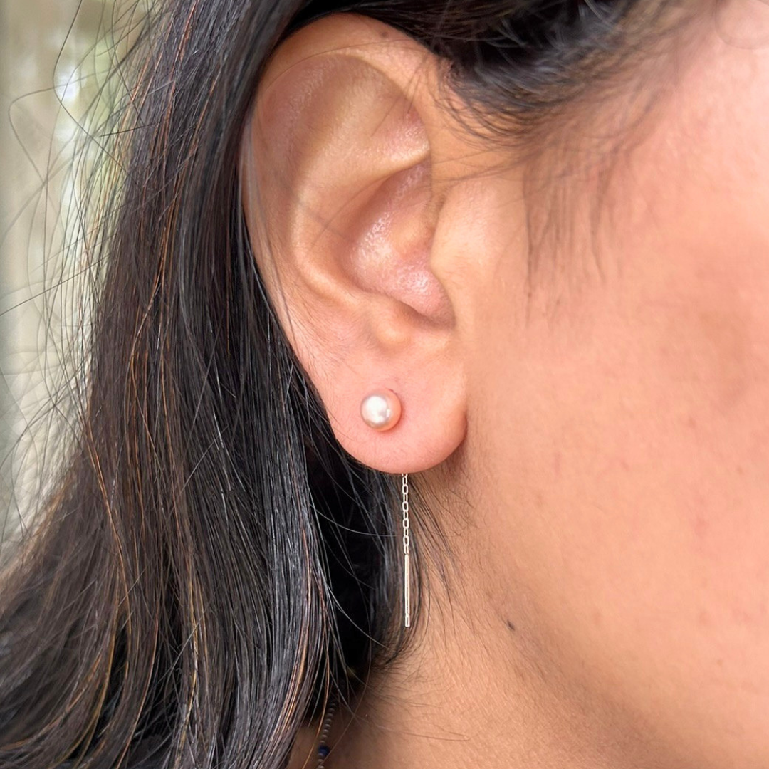 Pearl Thread Earring | 999 Silver