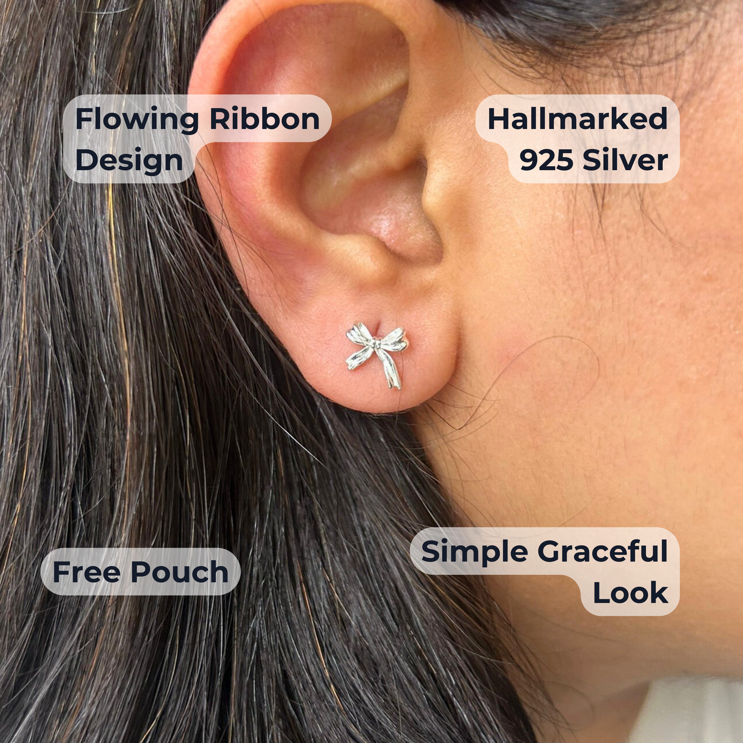 Lil' Bow Earrings | 925 Sterling Silver