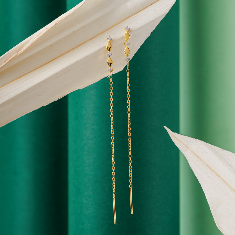 Elia Thread Earring | 925 Sterling Silver