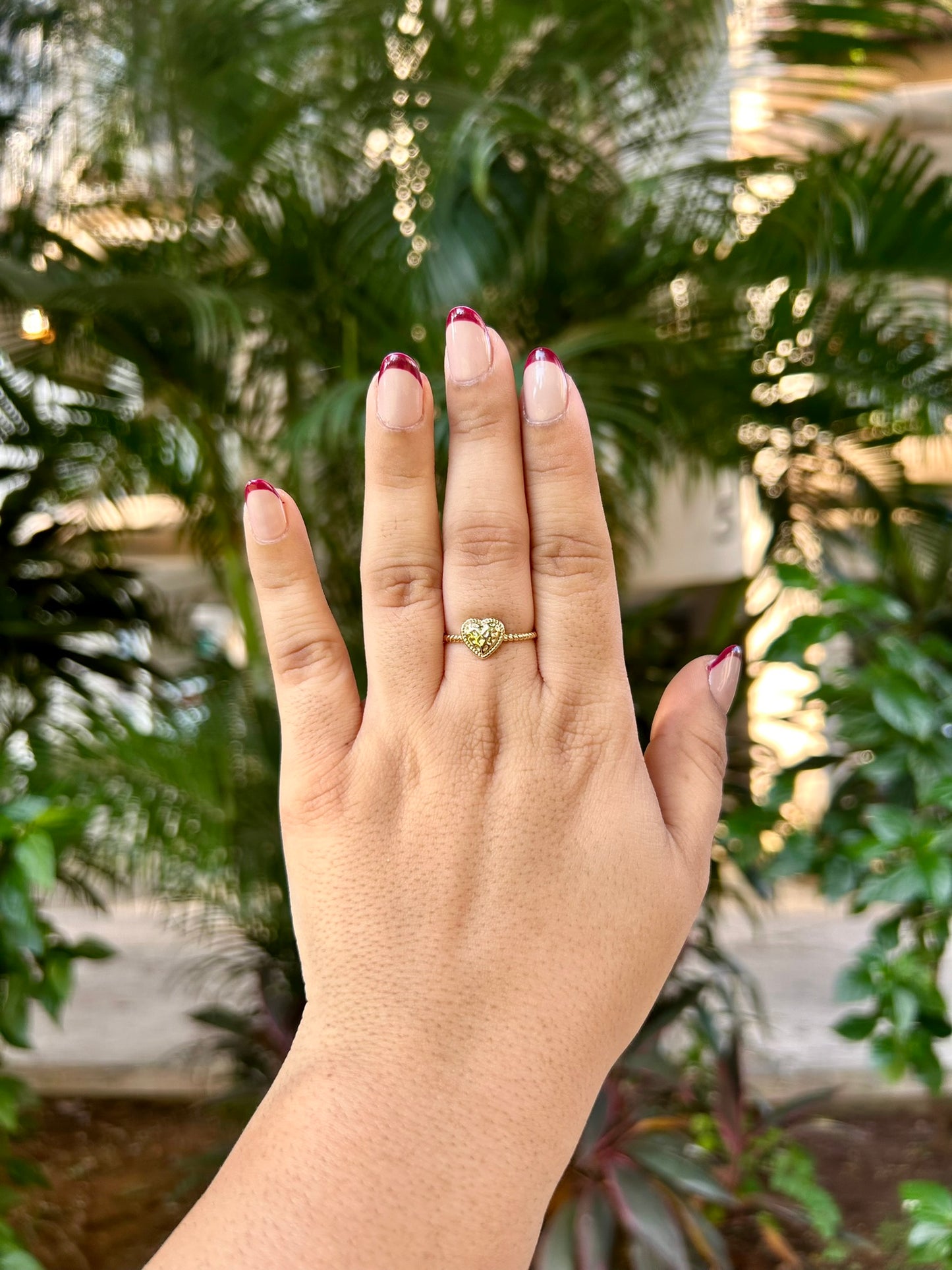 gold heart ring