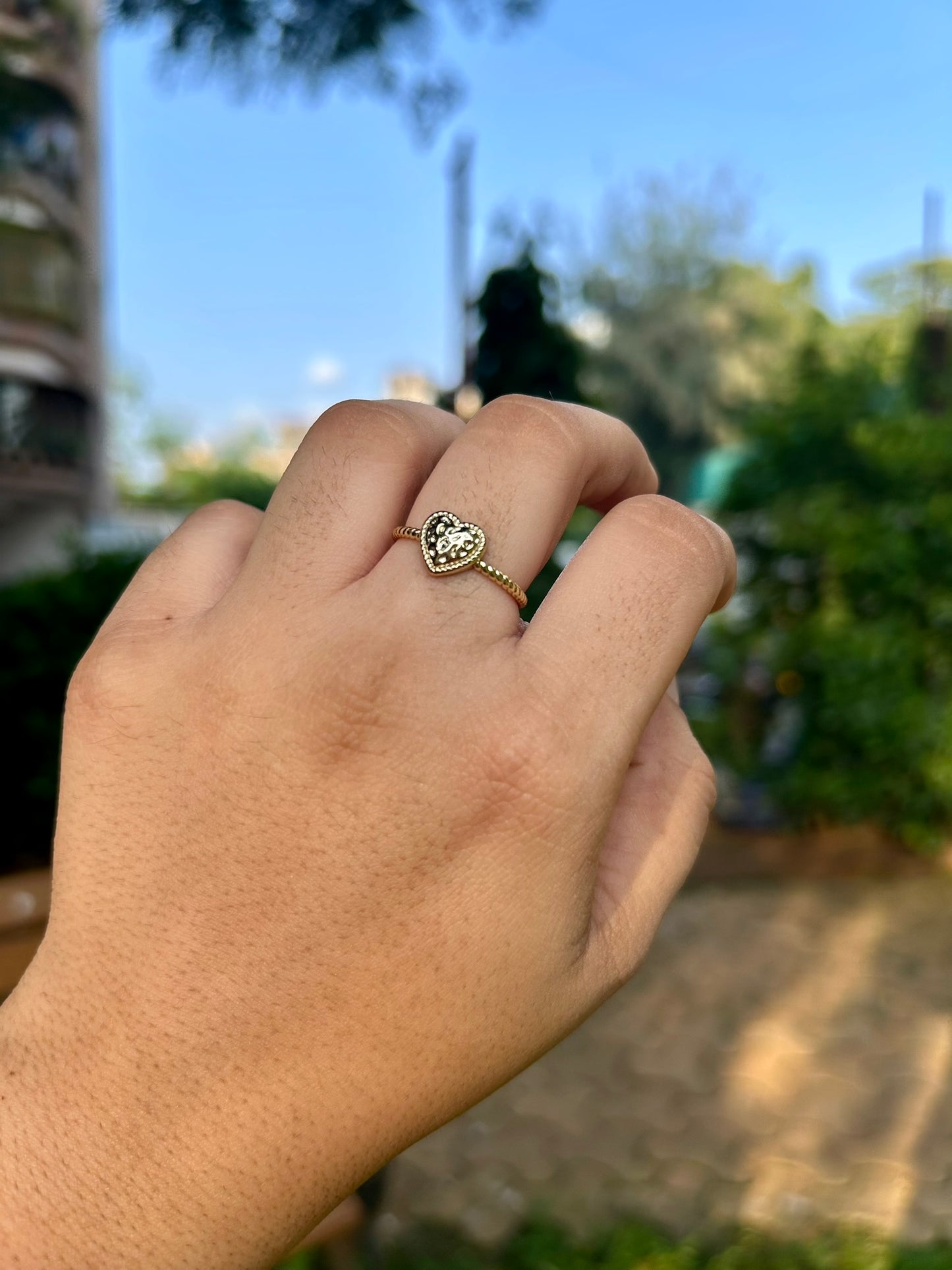 14 karat gold heart ring
