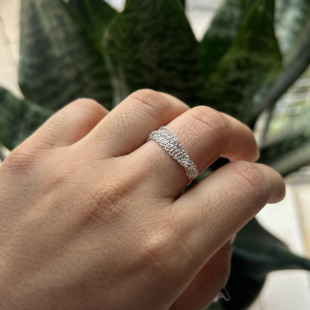 Mesh Chain Ring | 925 Sterling Silver