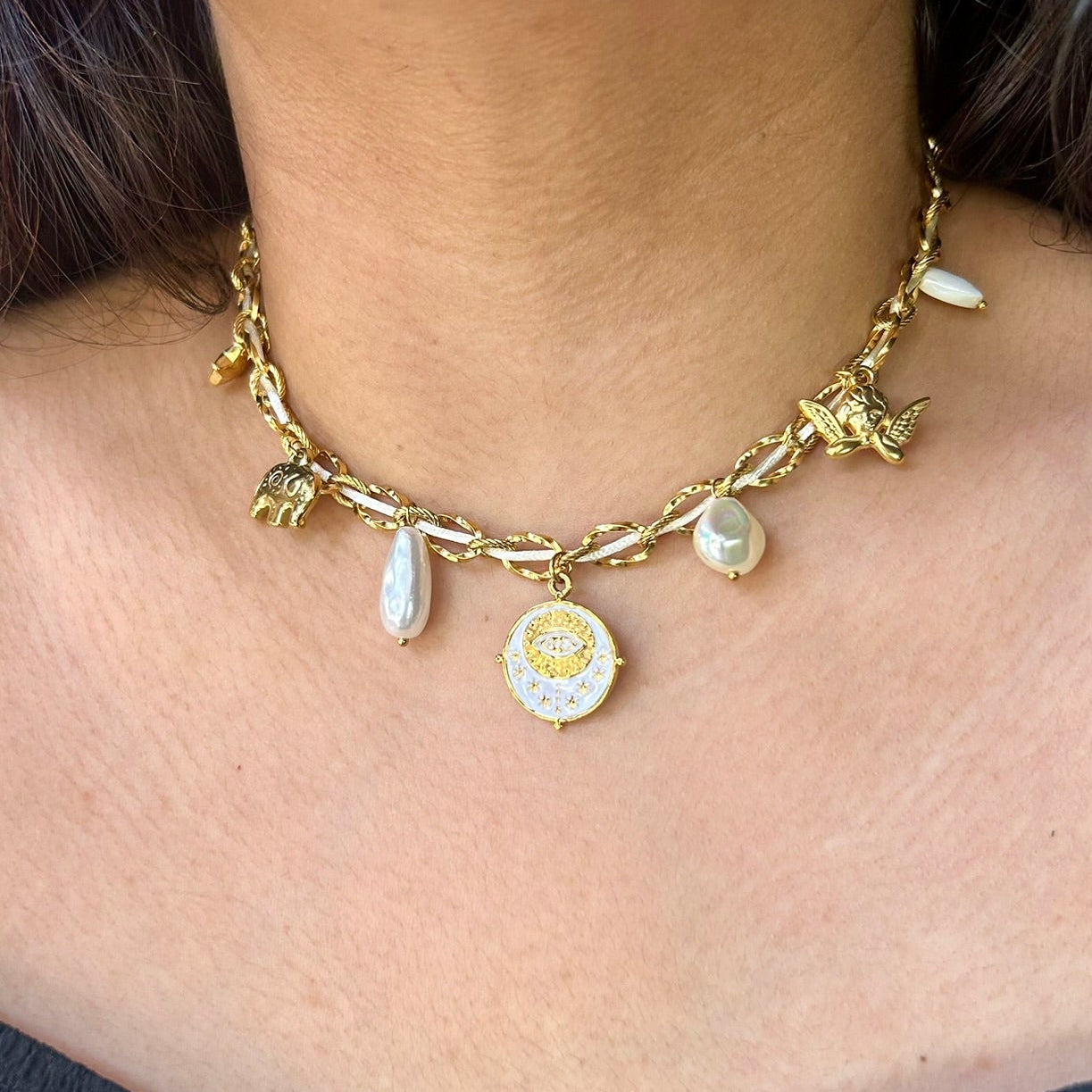 Golden Grace Charms Necklace