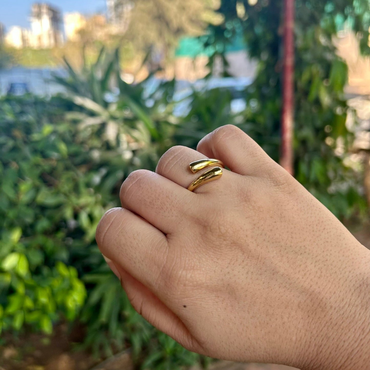 Adapt Adjustable Ring | 18k Gold Plated | Delphin Jewels