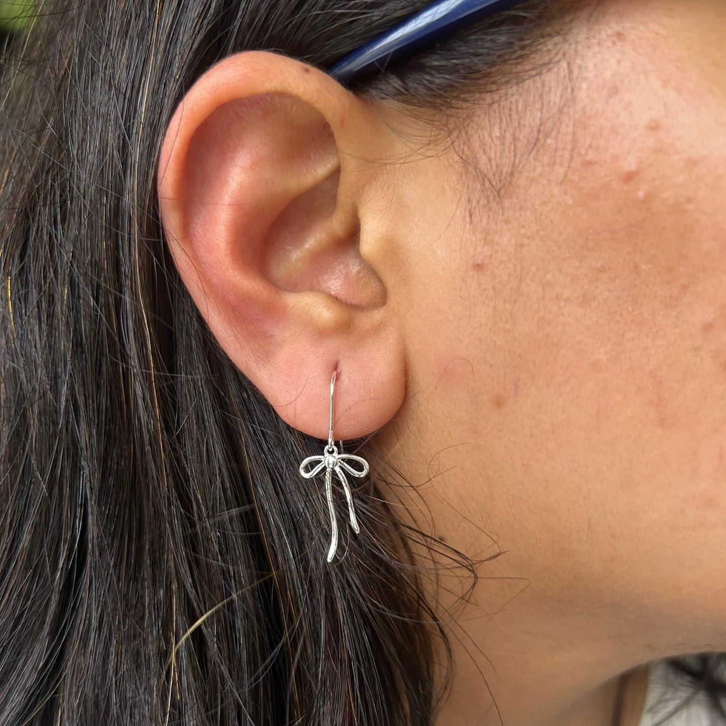 Bow Charm Earrings | 925 Sterling Silver