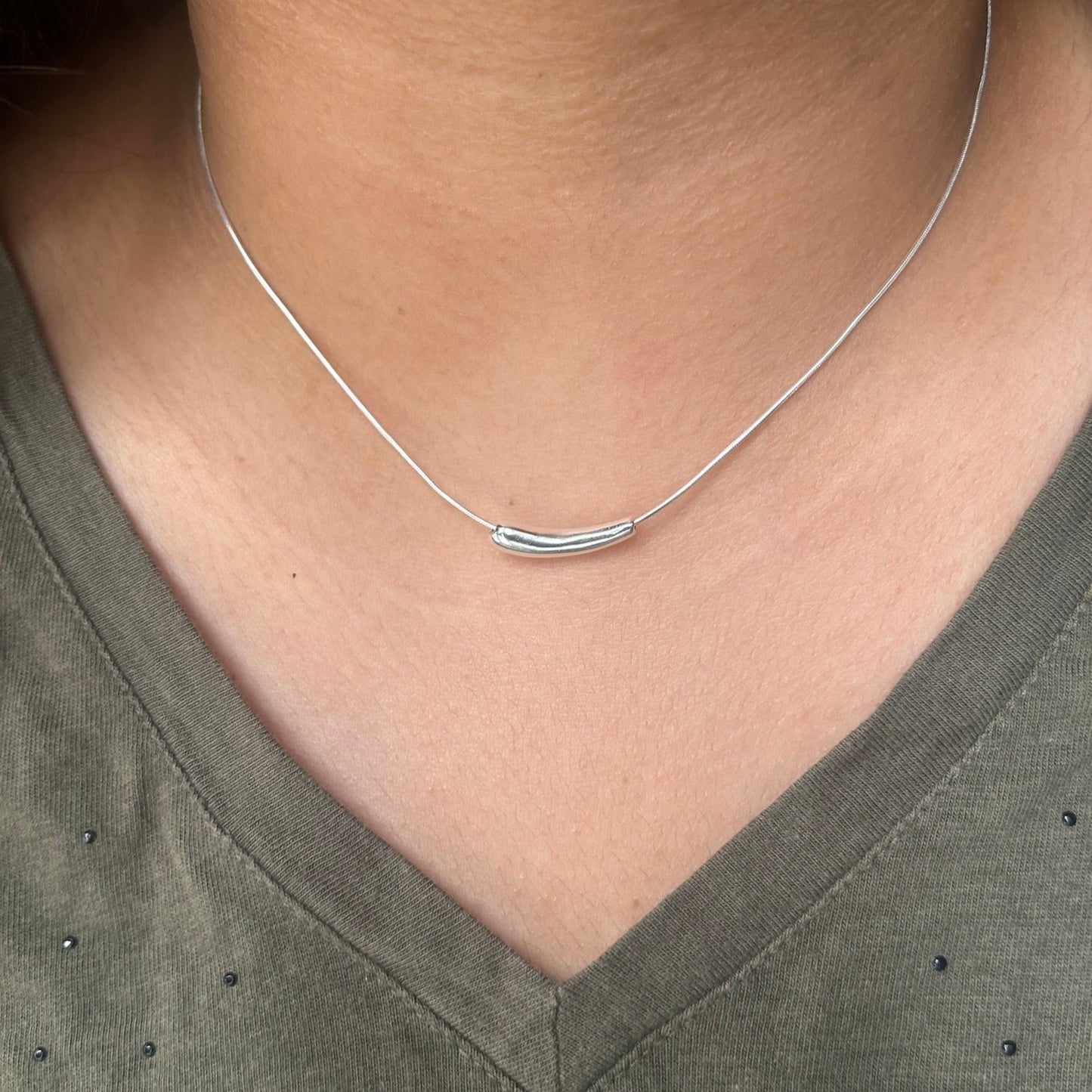 Outline Necklace 925 Sterling Silver