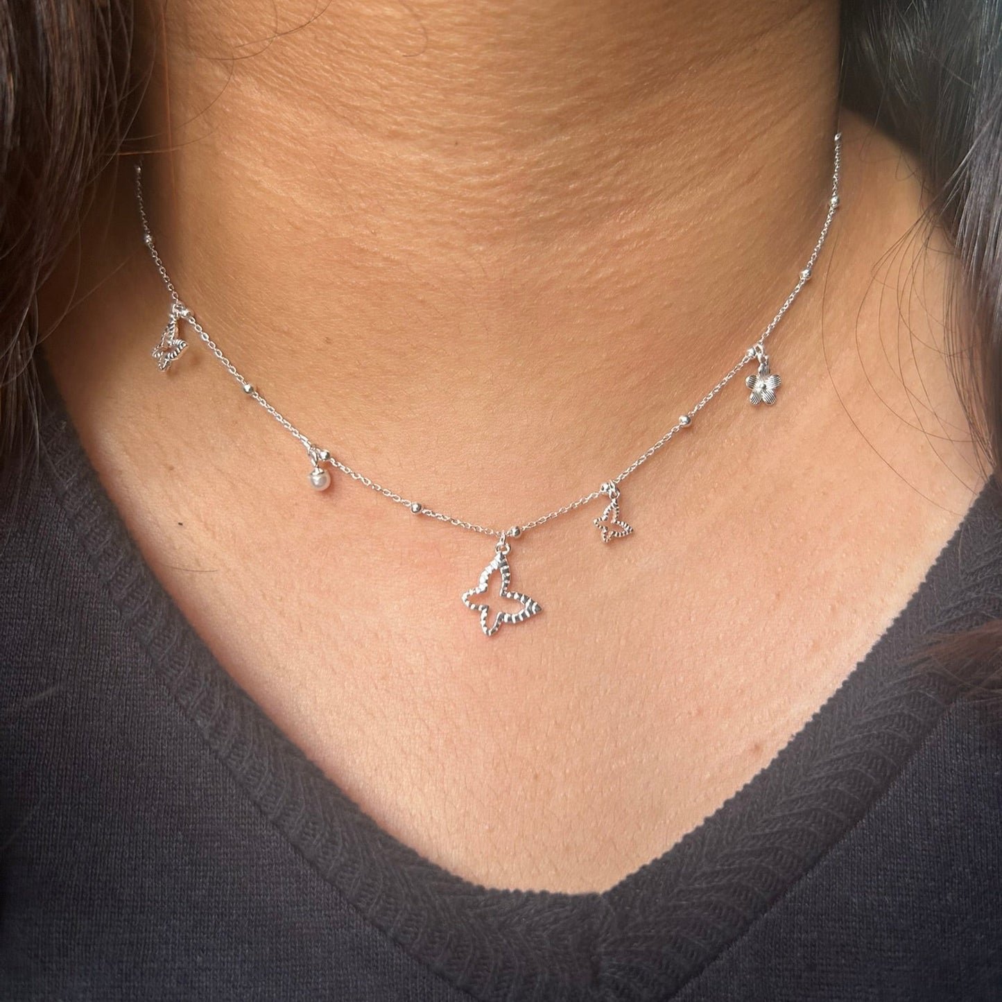 Flutter-By Necklace 925 Sterling Silver