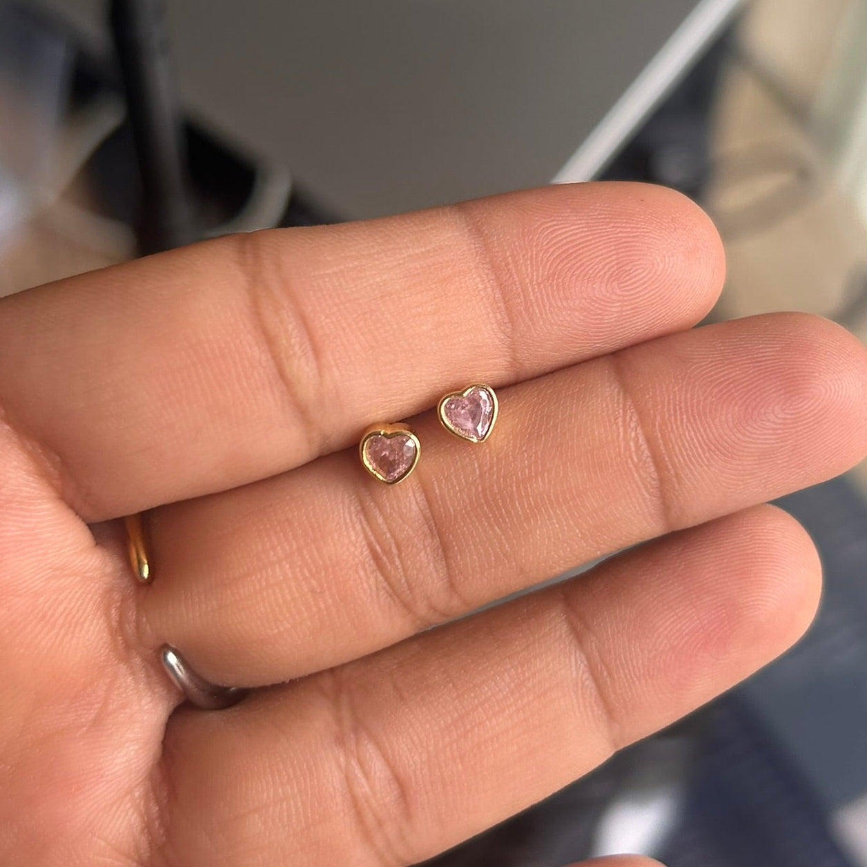 Pink Stud Earrings | 925 Silver