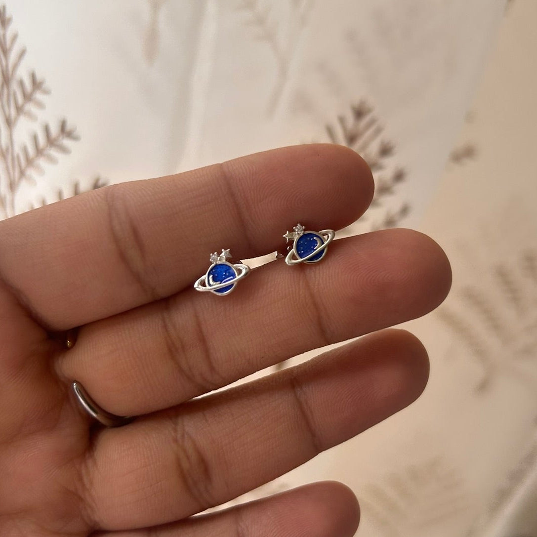 The Saturn Stud Earrings | 925 Silver