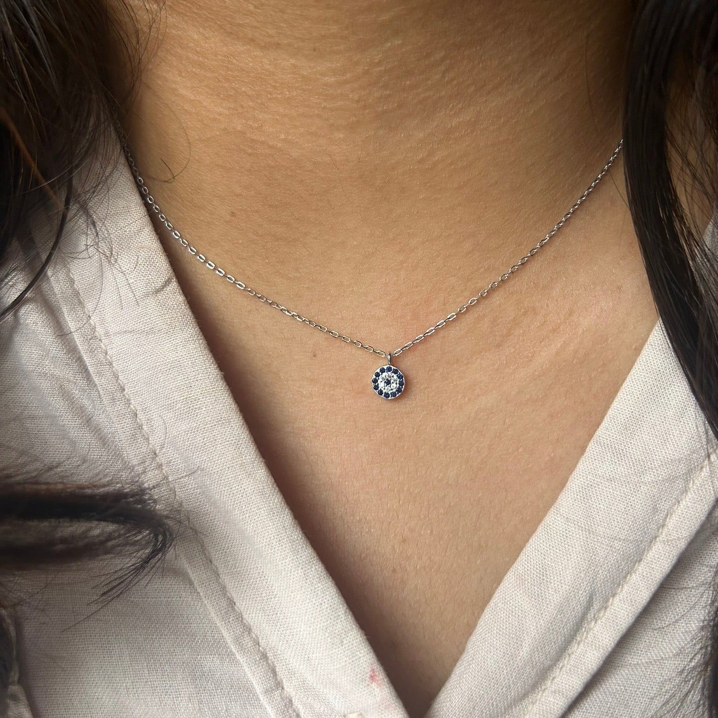 Amulet Evil Eye Necklace | 925 Sterling Silver