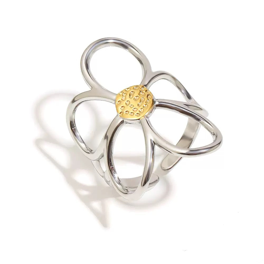 Sunflower Adjustable Ring
