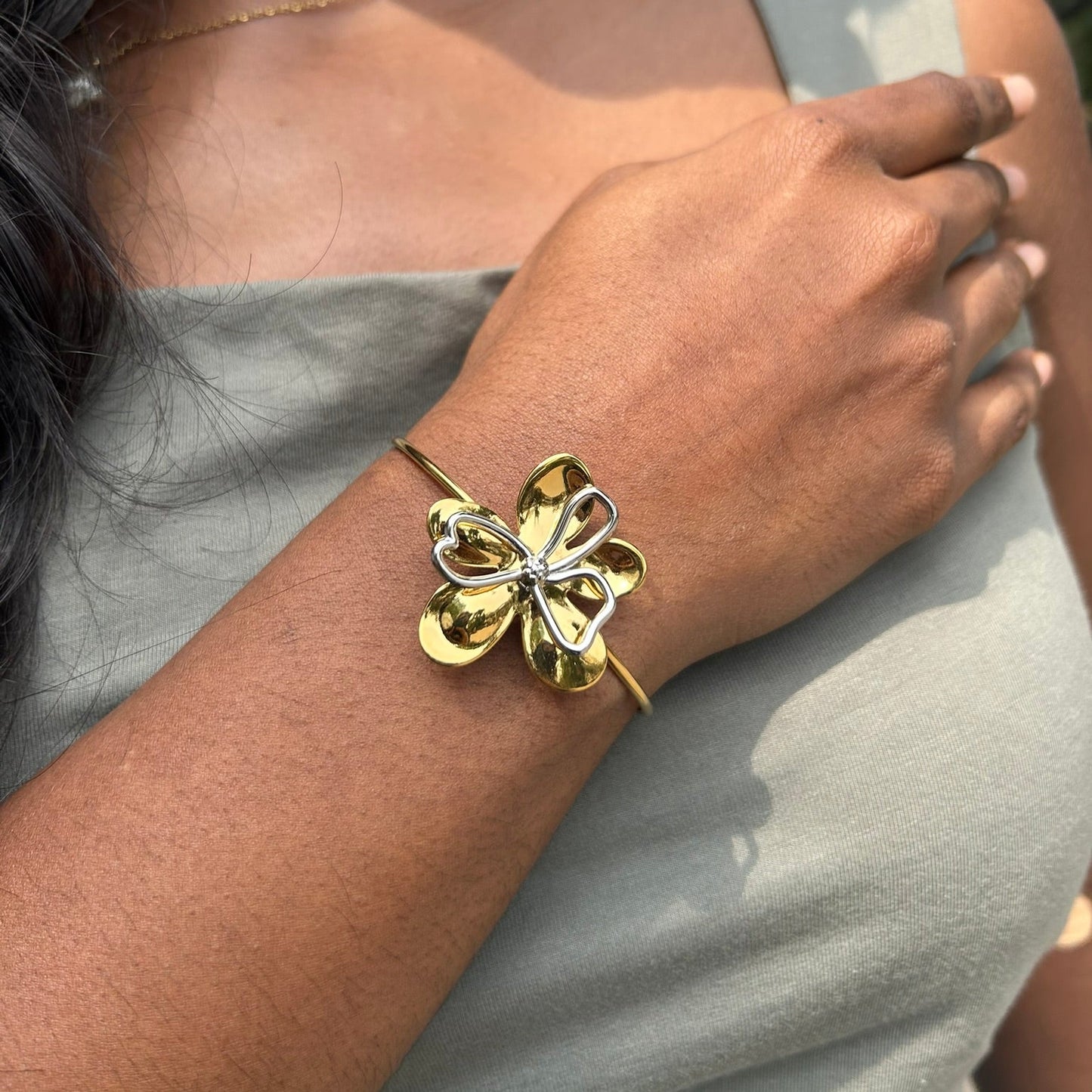 Flower Cuff Bracelet
