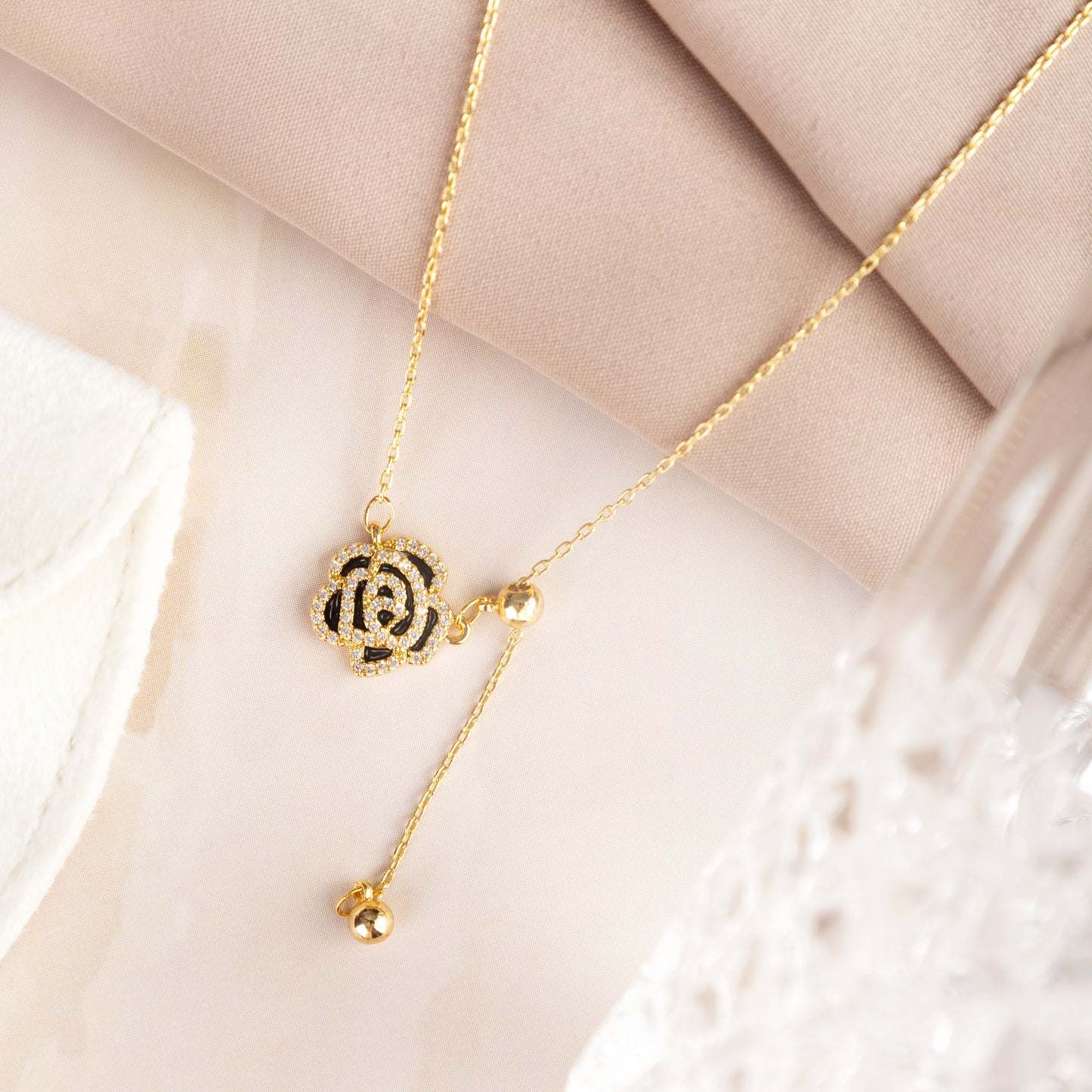 gold plated brass necklace