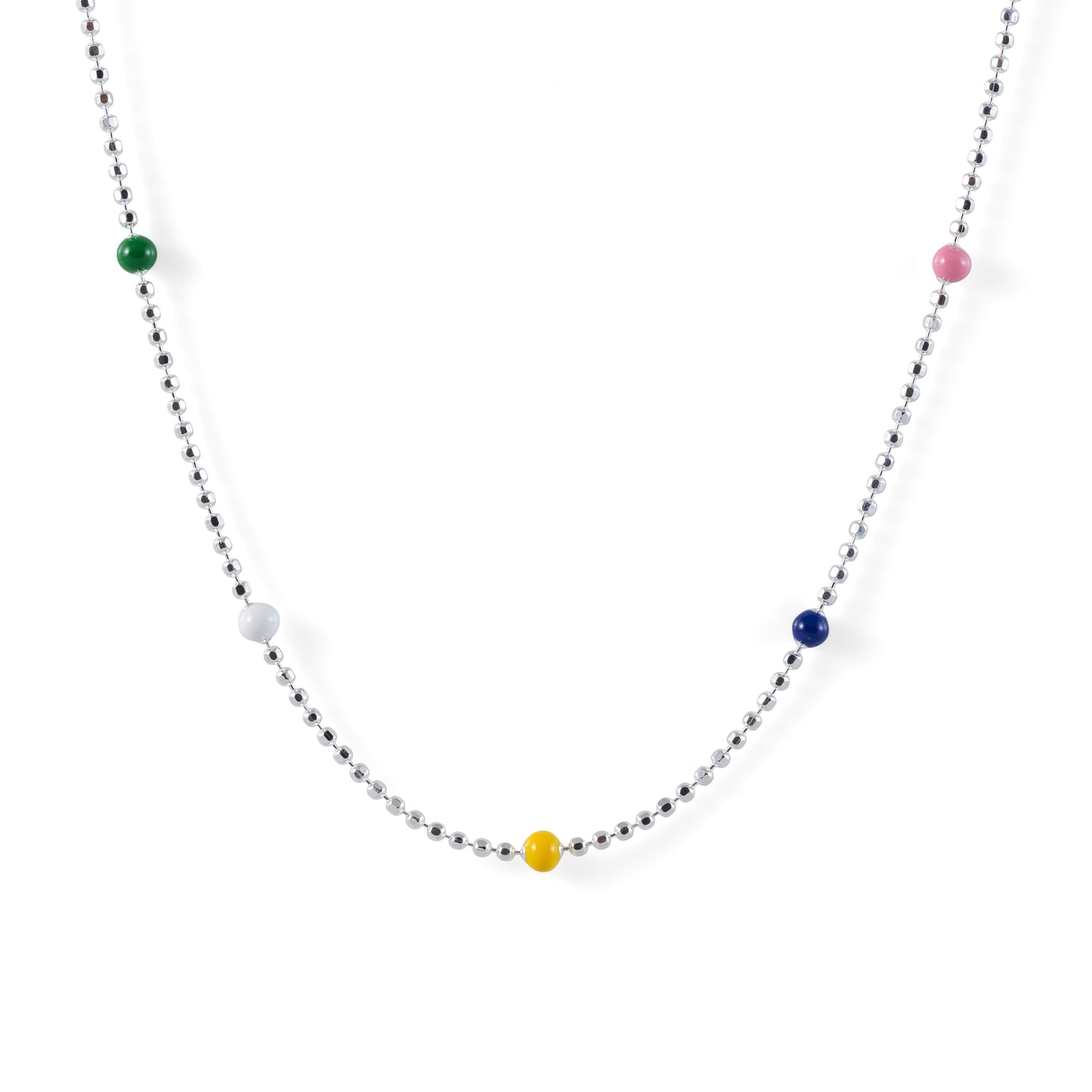 Confetti Chain Necklace 925 Sterling Silver