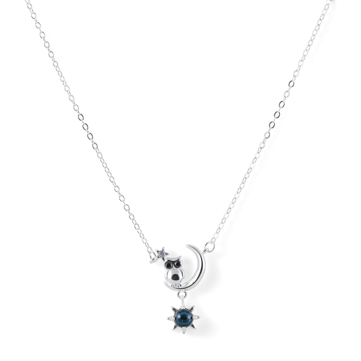 Night Owl Necklace 925 Sterling Silver