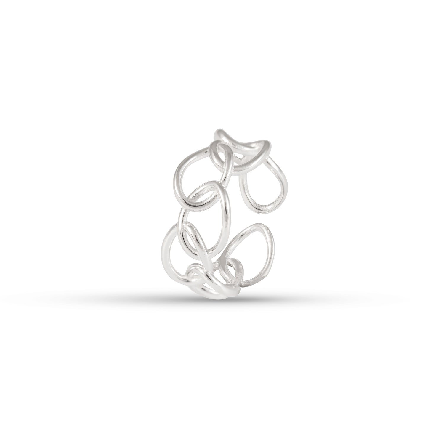 Linked Adjustable Ring | 925 Sterling Silver
