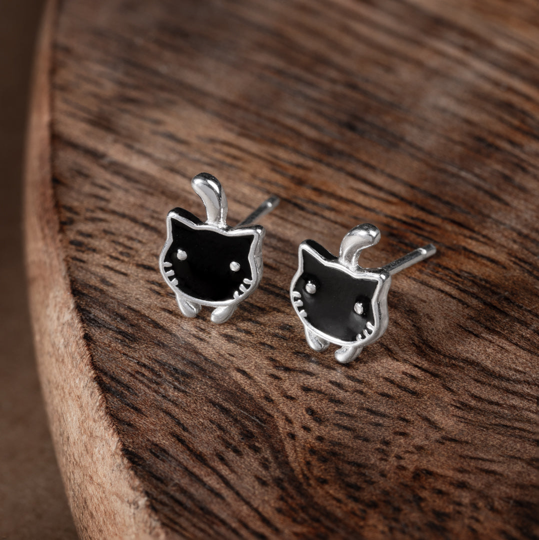 Cat Earrings | 925 Sterling Silver