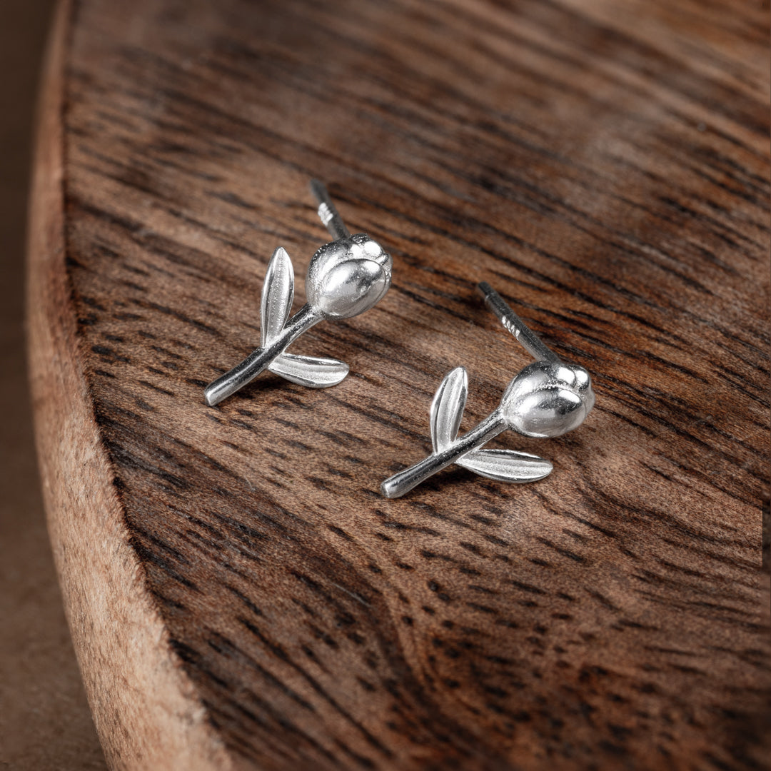 Rosebud Earrings | 925 Sterling Silver