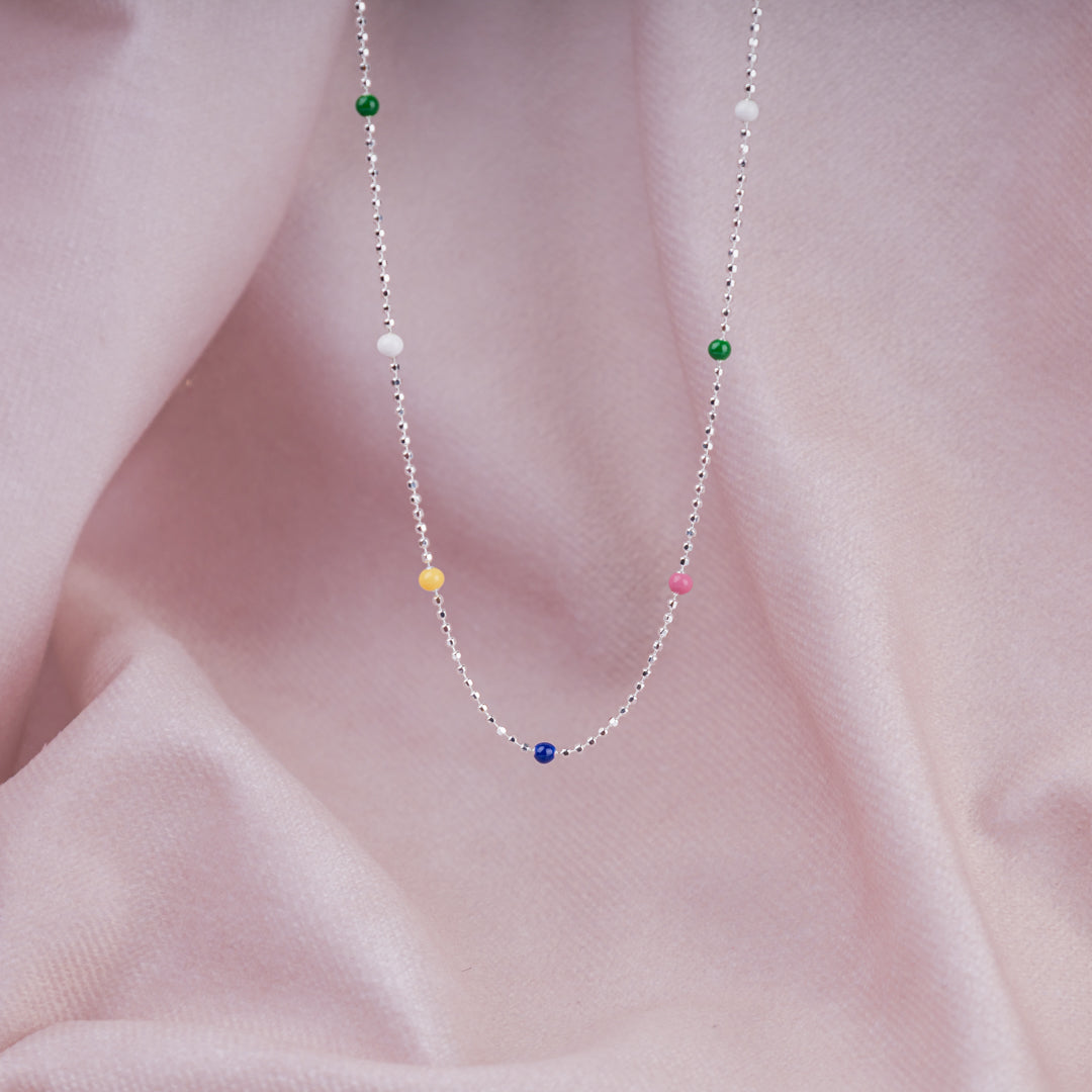 Confetti Chain Necklace 925 Sterling Silver
