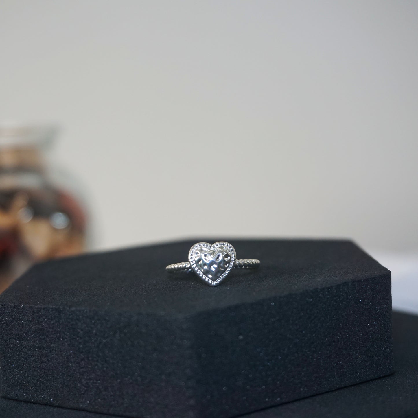 silver heart ring