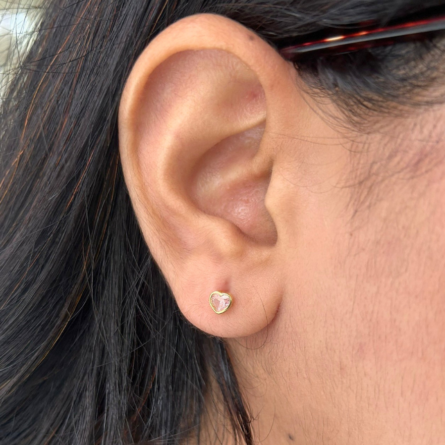 Pink Stud Earrings | 925 Silver
