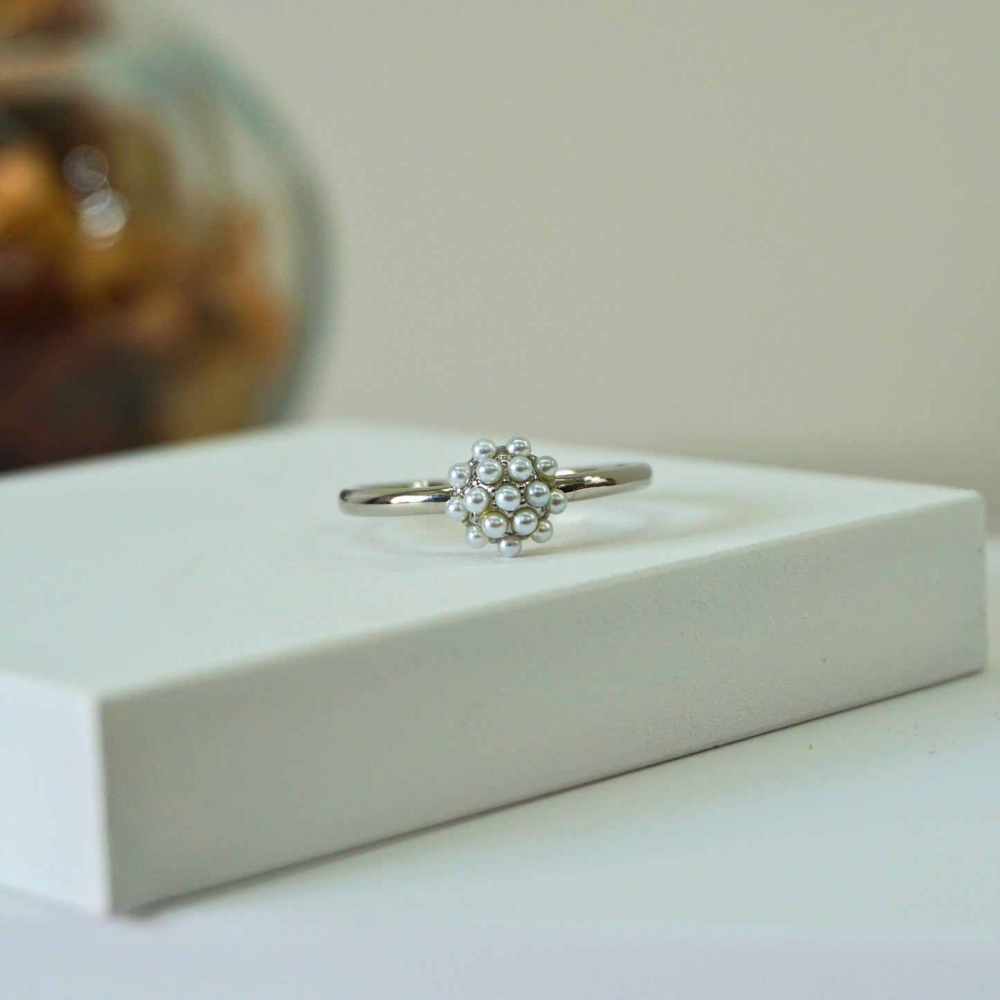 Pearl Ring Silver - Delphin Jewels