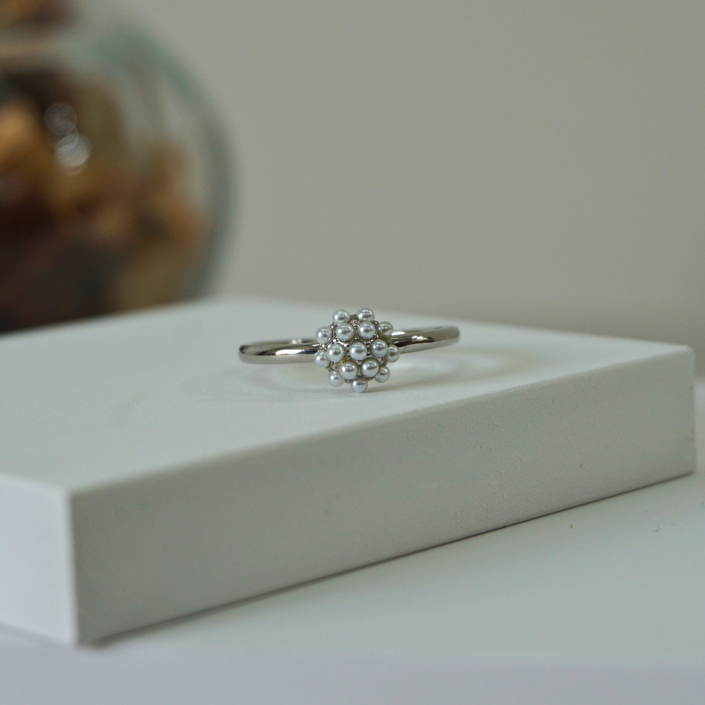Pearl Ring Silver - Delphin Jewels