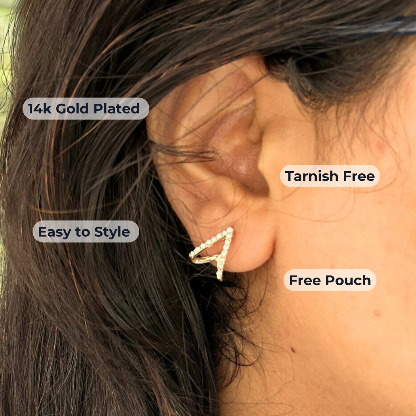gold plated earrings for women