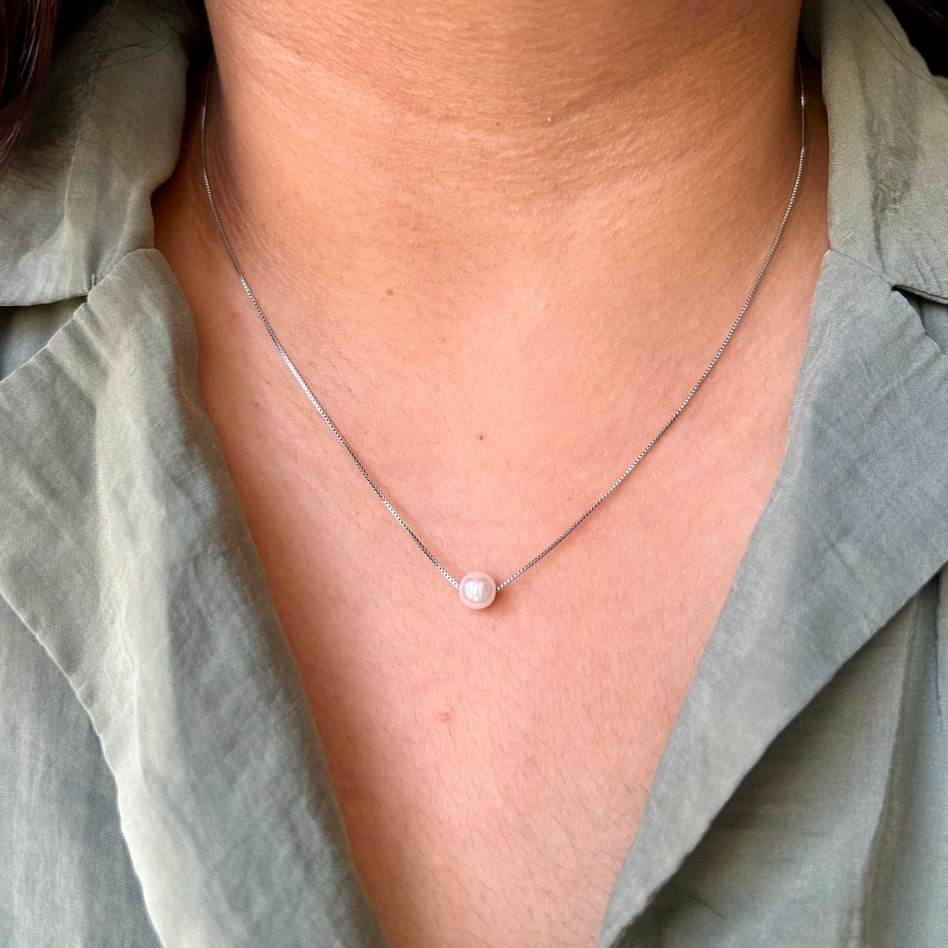 silver pearl chain