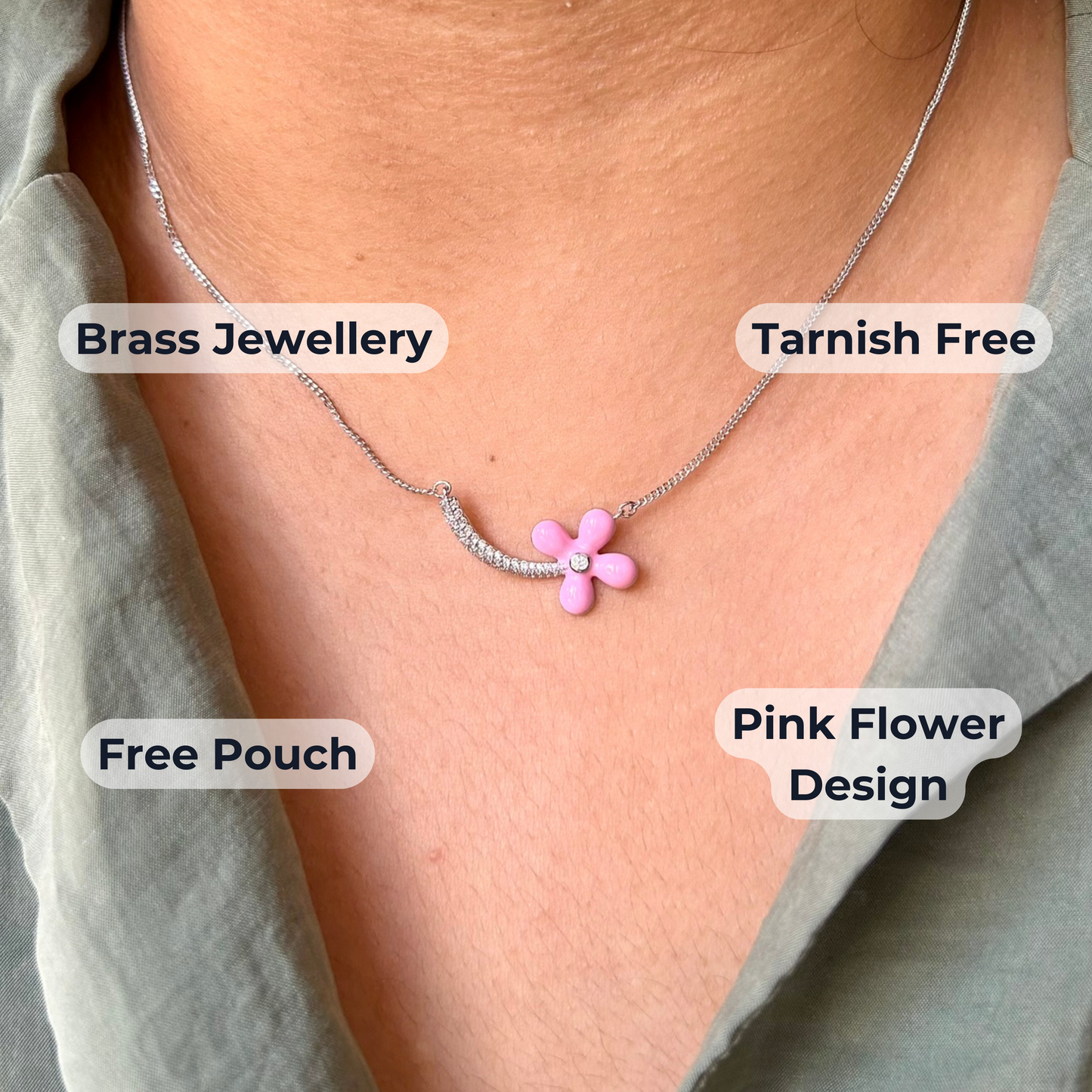 Pink Petal Necklace