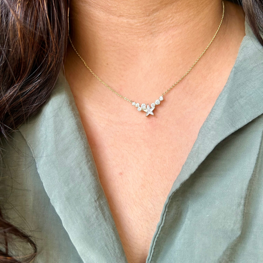 gold star necklace