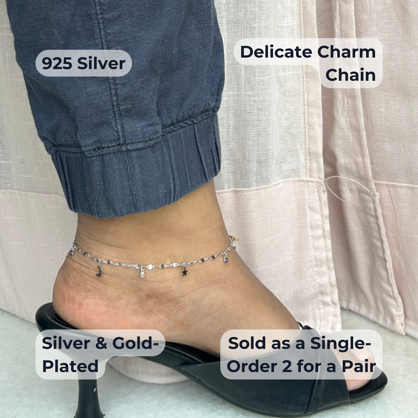 Celestial Anklet | 925 Sterling Silver