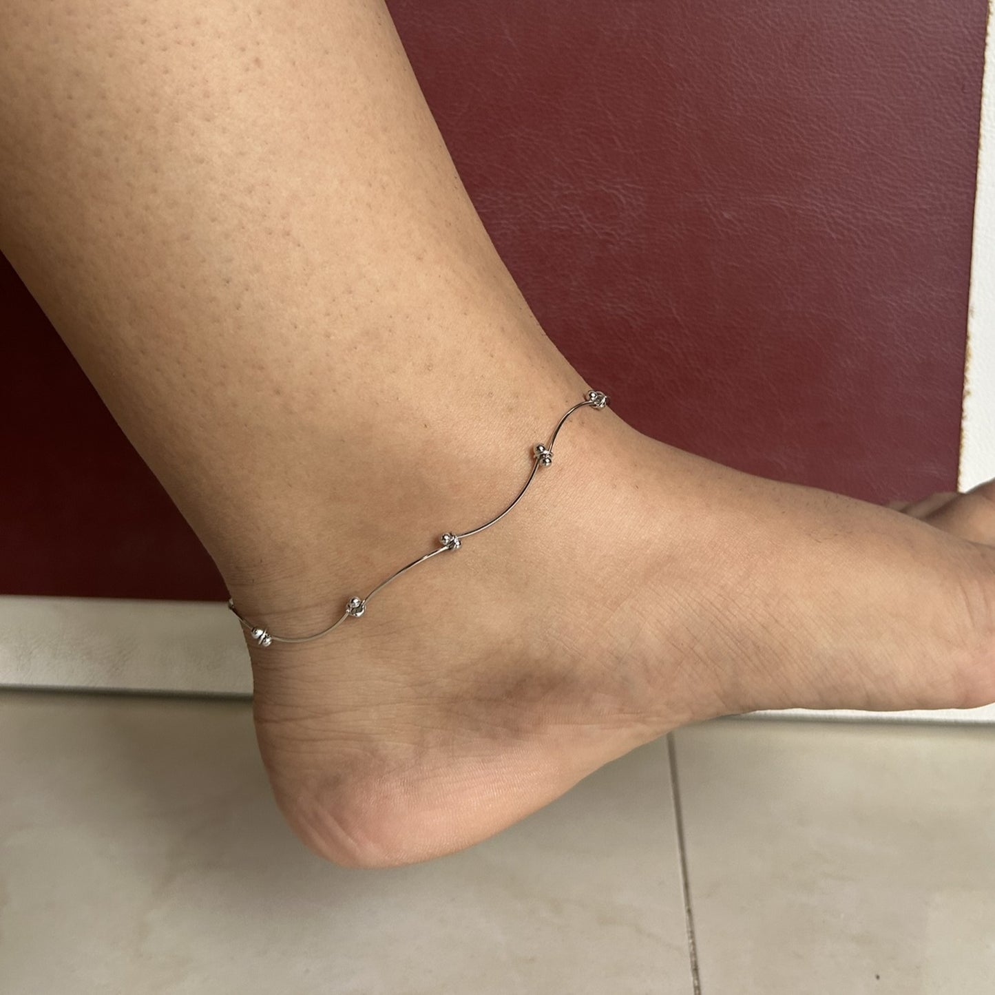 Wave Anklet | 925 Sterling Silver