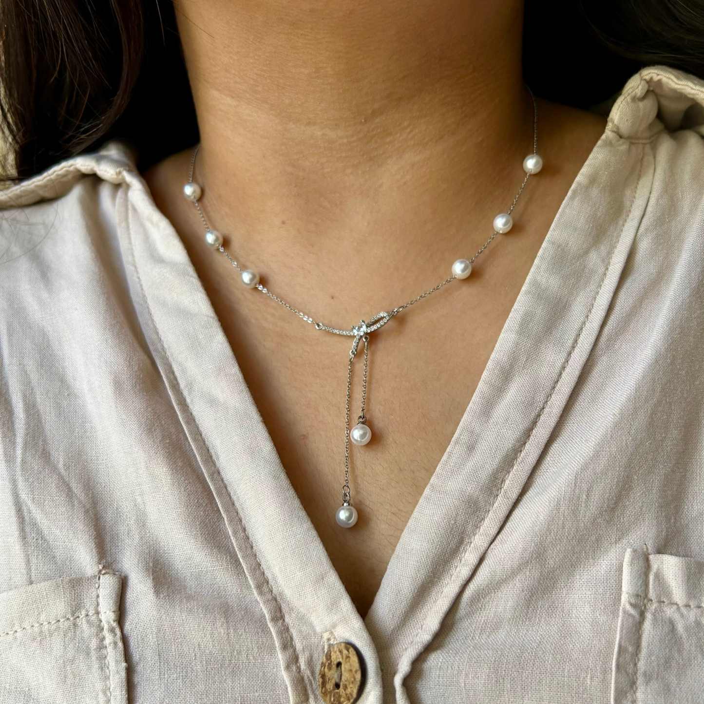 silver pearl jewellery
