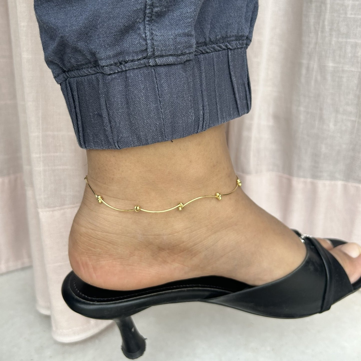 Wave Anklet | 925 Sterling Silver