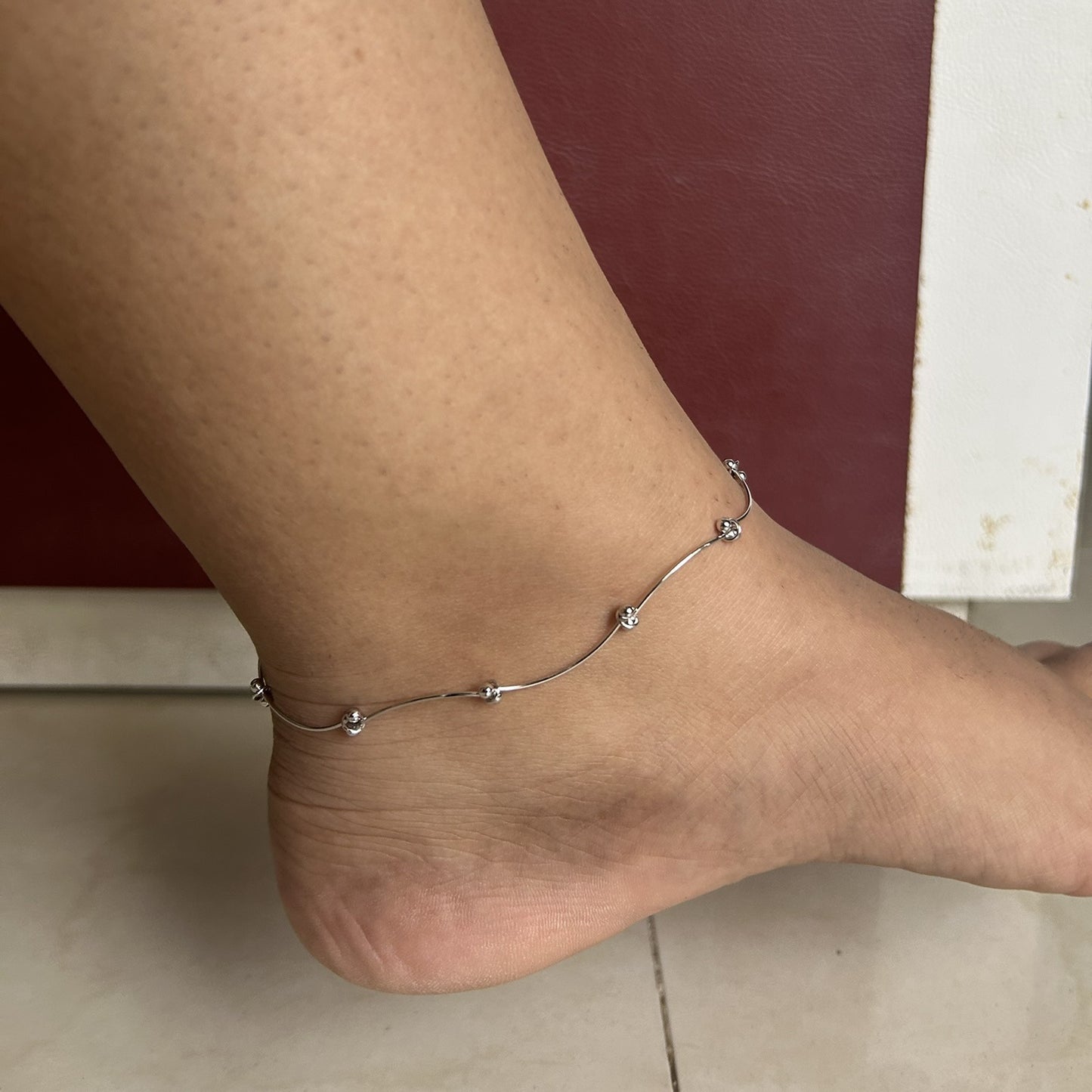 Wave Anklet | 925 Sterling Silver