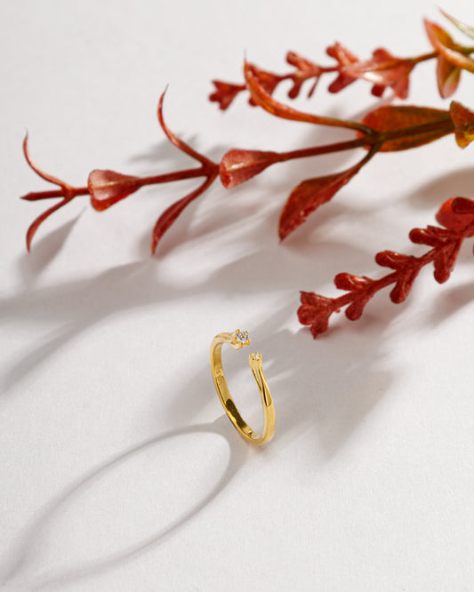 Dew Adjustable Ring | 925 Sterling Silver