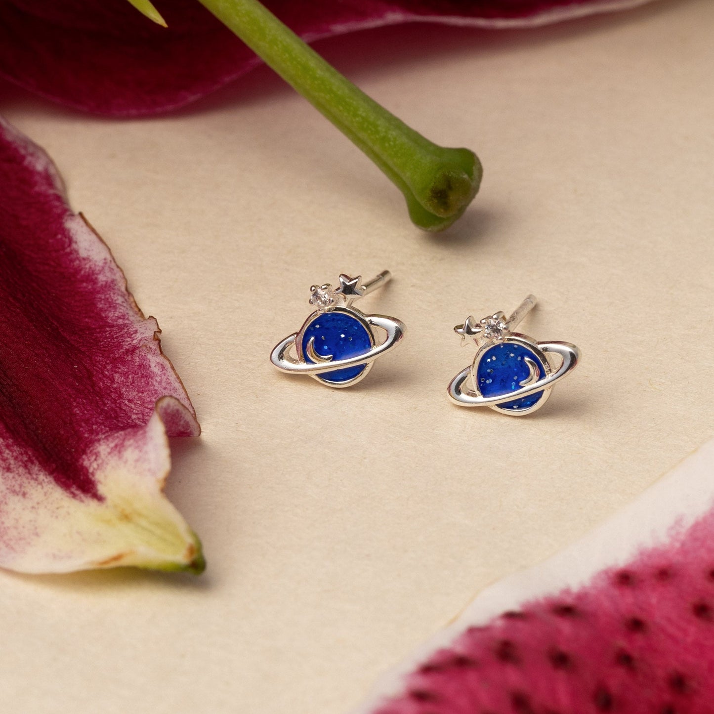 The Saturn Stud Earrings | 925 Silver