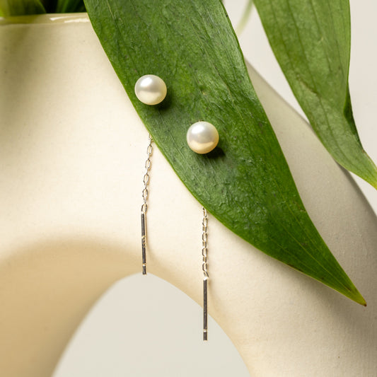Pearl Thread Earring | 999 Silver