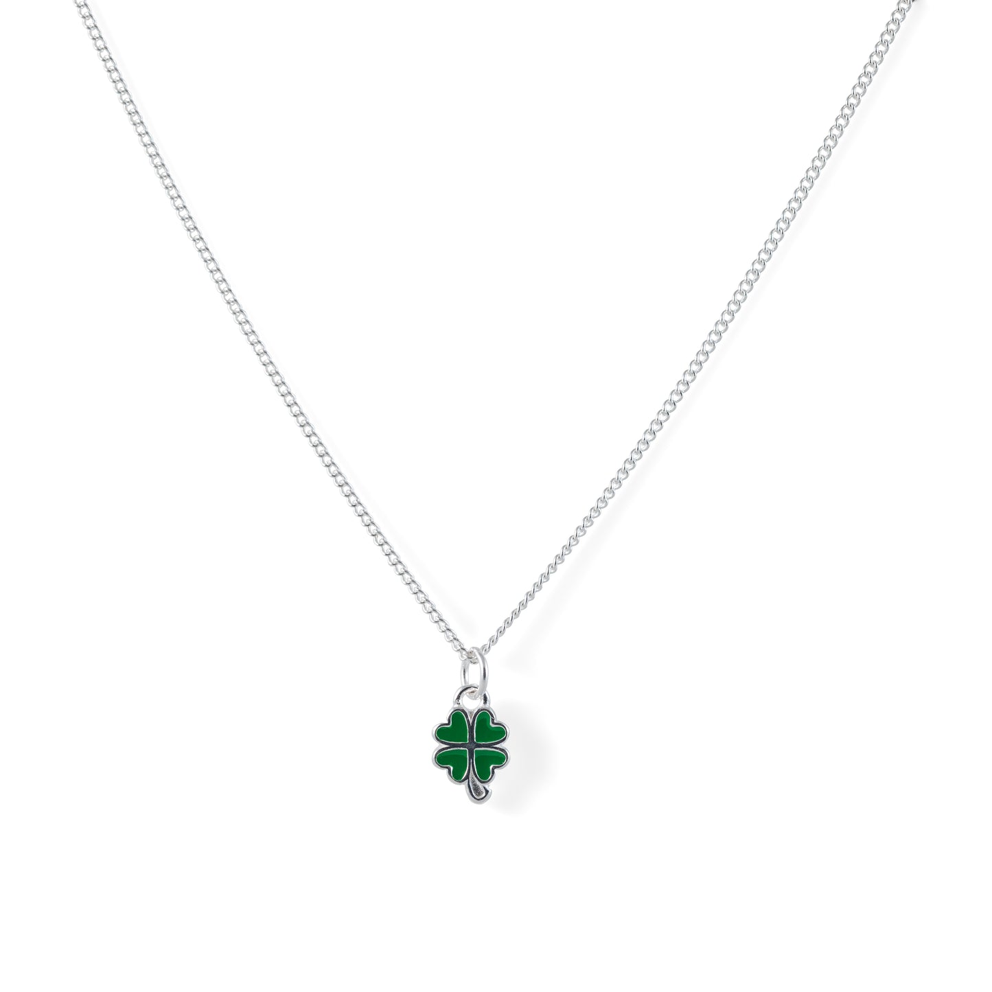 925 sterling silver four leaf clover pendant necklace