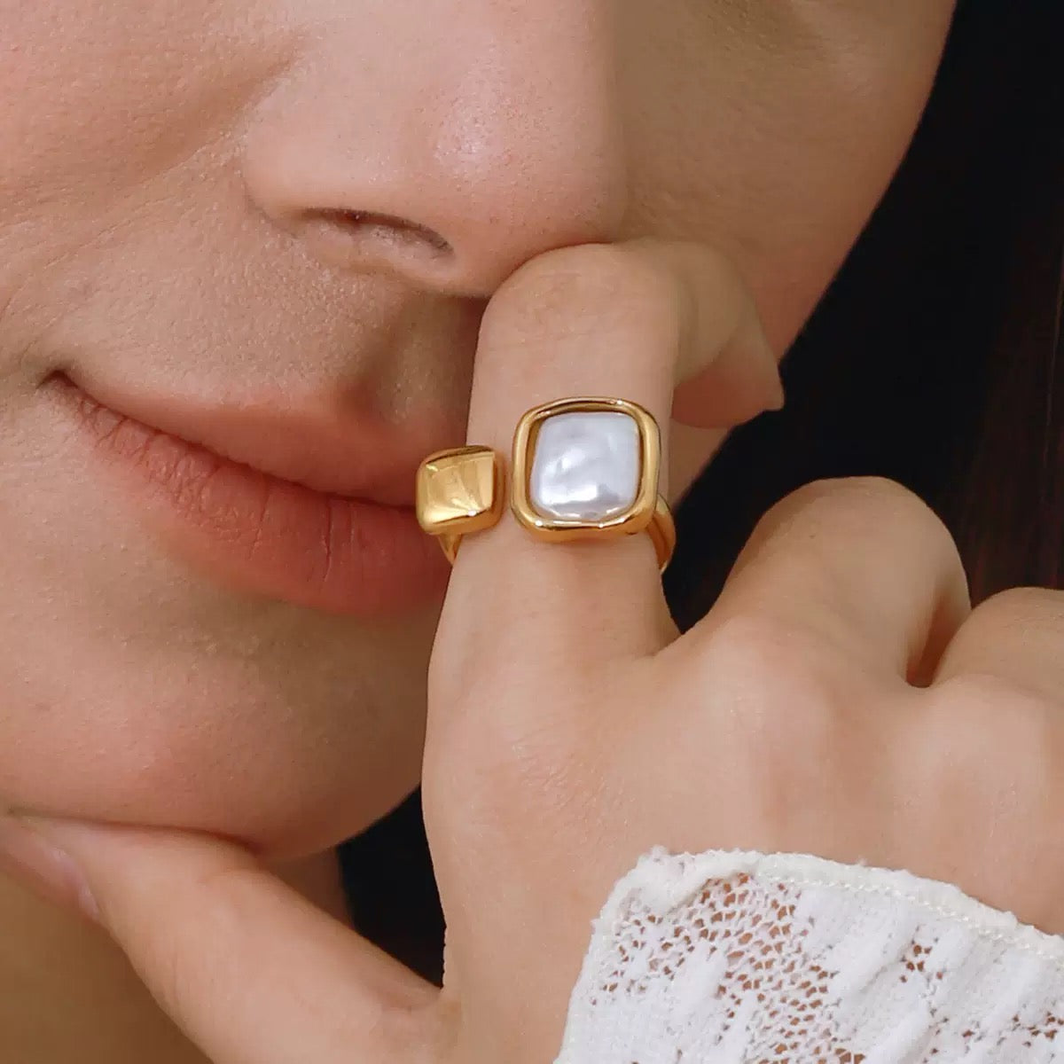 Celine Earring & Adjustable Ring Set