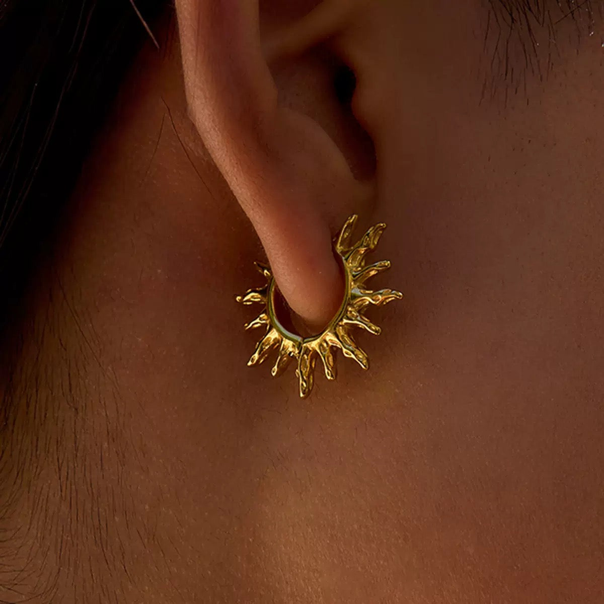 Edge Hoop Earring
