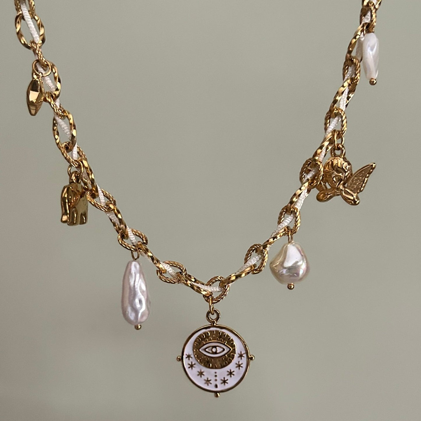 Golden Grace Charms Necklace